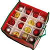 Kerstversiering Bal opbergdoos met ritssluiting 64 compartimenten Decoratie Red Bag Custom