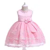 Floral Toddler Baby Girl Princess Dress Infant Wedding Dresses Kid Bow Tutu Party Vestidos For 1 Years Newborn Birthday Clothing G1129