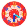 Barn Montessori Träklocka Leksaker Hour Minute Second Cognition Färgglada klockor för barn Early Preschool Undervisningshjälpmedel