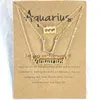 3pcs zodiac tecken halsband 12 konstellation hänge halsband astrologi horoskop gamla engelska smycken