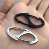 5 stks/partij Mini 8 Vorm Draagbare Metalen Karabijnhaak Ring Outdoor EDC Tool Release Gesp Sleutelhanger Haak Hang Camping Wandelen snap Clip 382 Z2