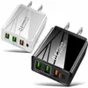 Chargeur USB type-c rapide à 4 Ports PD QC3.0, chargeur mural EU US, pour Iphone 11 12 13 14 15, tablette Samsung, PC, téléphone Android