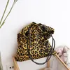 Evening Bags Korean Version Of The Original Retro Handbag Ins Fashionable Leopard Pattern Simple And Versatile Cloth Bag Fashion Shoulder