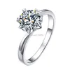 Moissanite Diamond verloving trouwring open verstelbare ringen voor vrouwen fahshion sieraden wil en zandig