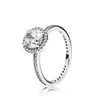 Réel 925 Sterling Silver Tear drop Diamond RING box Fit Pandora Anneaux De Mariage Bijoux De Fiançailles pour Femmes