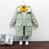 Nouvelles vestes d'hiver à capuche pour garçons filles vêtements Graffiti camouflage Parkas pour adolescents épais long manteau enfants vêtements snowsuit H0909