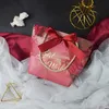 StoBag 10 pcs/Lot es poignée boîte en papier faveur de mariage romantique bonbons Chocolta emballage Support Rose/rouge/bleu/Rose rouge 210602