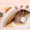 Głębokie spanie kota łóżko zabawne ślimakowe łóżka do maty ciepły kosz na małe psy