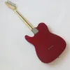 Металлический красный корпус Электрическая гитара с кленовым вырезом Хром оборудования, предоставить индивидуальные услуги