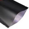 10x16cm (3.94x6.3 인치) 100pcs 배리어 열 인감 소매 패키지 가방 검은 알루미늄 호일 오픈 탑 스낵에 대 한 파우치