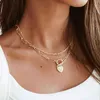 CANNER Plata de Ley 925 auténtica estrella Luna collar para mujer geométrico CZ Zircon clavícula cadena Collares joyería fina Collares