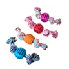 Corde de chien de compagnie Jouets à mâcher Boule d'os Forme animale Animaux de compagnie Jouant Noeud Jouet Coton Dents Nettoyage Jouets pour petit chiot de compagnie 4920 Q2