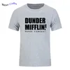 Mannen Korte Mouw The Office TV Show Dunder Mifflin Paper T-shirt O-hals Tee Shirts voor Afdrukken Katoenen T-shirt 210716