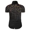 Мужские повседневные рубашки Cloudstyle 2021, летние мужские рубашки с 3D принтом и леопардовым принтом, с коротким рукавом, новый дизайн, подходят для энергичного Prem306v