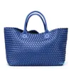 2021 varumärke Dign Woven Handbags for Women Bal Fashion Tij Weave Hand Should Lady Great Capacity Purse Shopping Man Bag395e