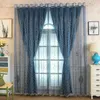 Embroidered Luxury Tulle Curtain For Living room Bedroom Floral Voile Sheer Curtain Window Screen Organza Curtains For Kitchen 210712