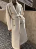 Women's Wool & Blends High End Series Recommend Craftsmanship Suli Long Coat Light Luxury Alpaca Albaca