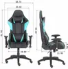 2022 Chaises pivotantes de bureau de jeu de meubles commerciaux avec appui-tête et oreiller lombaire bleu-A tabourets de bureau