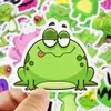 50 stks kikker cartoon stickerscute grappige dier waterdichte stickers pack kinderen speelgoed voor laptop auto scrapbook room decor decals