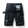 Män Sommar Taktisk Bomull Cargo Shorts Casual Breeches Bermuda Fashion Pants Camouflage Beach 210713