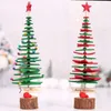 Decoraciones navideñas Mesa creativa Lana Fieltro Árbol Navidad Escritorio Artesanía Decoración Adornos de fiesta para regalo Decoración de la tienda del hogar1