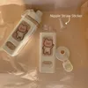 Kawaii Bear Water Bottle For Girls Cute Plastic School Gym Drinking With Straw Juice Bubble Tea Cups en gratis 700/900 ml 220217