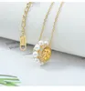 Sipengjel Fashion Cubic Zircon Pearl Texalace Gold Mell Round Round Pendnat Callaks для женских ювелирных изделий 2021