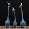 22-29cm Resin Sculpture Cute Giraffe Ornaments Europe Simple Creative Statue Crafts Porch Bedroom Desktop Home Decoration Gifts