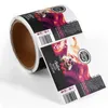 Etichetta adesiva adesiva per imballaggio di caffè con stampa colorata personalizzata Adesivi in vinile impermeabili con rotolo di imballaggio lucido