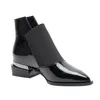 الأحذية moonmeek 2022 الخريف الشتاء الأزياء جلد طبيعي الكاحل مريحة منخفضة كعب أشار تو أسود اللون المرأة العلامة التجارية