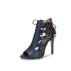 Sandały Peep Toe Gladiator Kobiety Sexy Buty Letnie Oddychające Cool Spring Ol Party High Heel Botki Duży rozmiar 45