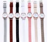 Reloj de pulsera con movimiento de cuarzo y correa de nailon colorido para mujer, relojes sencillos y frescos para niñas, relojes de pulsera clásicos analógicos para mujer 162w