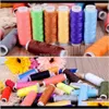 Yarn Clothing Fabric Apparel Drop Delivery 2021 60 Colors 250 Yard Thread Polyester Embroidery Sewing Hine Threads Cross Stitch Floss Kit Too