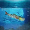 Främjande 6 Färg 13cm 22g ABS Fiske Lures för basöring Multi-fogade Swimbaits Slow Sinking Bionic Simning Lure Bass Freshwater Saltwater (120pcs)