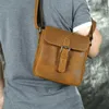 Sac à bandoulière décontracté en cuir de cheval fou pour hommes, sacs à bandoulière en cuir véritable de haute qualité, sac à main masculin, sacoches fourre-tout