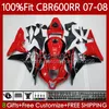 OEM Body For HONDA CBR 600RR CBR600 RR F 5 2007-2008 Bodywork 70No.170 CBR 600 RR CC F5 600F5 600CC 2007 2008 CBR600F5 CBR600RR 07 08 Injection mold Fairing red glossy blk