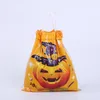 Plastic Drawstring Candy Halloween Bag Wraps Pumpkin Vampire Ghost Witch Handbags Cartoon Trick or Treat Bags Kids Party Gift 50Pcs/Lot HY0032