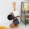 Mugs Hooks Cute Tree Shape Wooden Coffee Tea Cup Holder Practical Mug Drying Cups Storage Rack Holders Drinkware Shelf Six RRE11412