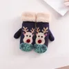 Five Fingers Gloves 1 Pairs Winter Warm Christmas Gifts Stocking Stuffers For Women Touchscreen Elk Design Ski Riding Plush Mitte6172189