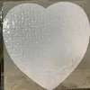 Sublimation blanc coeur Puzzles bricolage Puzzle A4 papier produits coeurs amour forme transfert impression blancs consommables enfant jouets