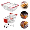 Set Pretend Play Toys Shopping Basket Kids Grocery Cart Storage Baskets