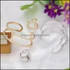 Ohrringe Halskette Schmuck Sets Mode Dubai Micro Gepflastert Baguette Kubikzircon Einstellbare Armreif Ring Für Frauen Geburtstag Party Geschenke Drop