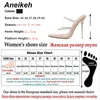 Retro sommar PVC Sandaler Kvinnor Pumpar Skor Bling Complise Pekade Toe Thin High Heels Slippers Zapatos de Mujer 210507