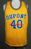 # 40 Randy Moss Dupont High School Retro Basketball Jersey Mens Costurado Número Personalizado Nome Jerseys