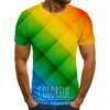 Men's T-Shirts 2021 Casual Personalized T-shirt Round Neck Short Sleeve Summer High Drops Of Water Street Style 3D Top2565