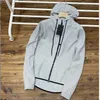 Yeni Sonbahar Kış Büyük Boyu Siyah Gri Erkekler Hoodie Spor Giyim Tech Tech Fleece Windrunner Moda Boş Zaman Spor Ceket Koşu Fitness Ceket