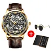 Montre-bracelets OUPINKE BUSINESS MAN039 VORTURE AUTOMATIQUE MEN MEN MECHECTES MONTRES SAPPHIRE transparentes Squelette Hollow Reloj Hom7211038