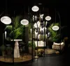 Black / Branco minimalista Elipse LED Lâmpada Pingente Nordic Creative Iron Gaiola Luminária para Restaurante Exposição Hall Art