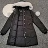 Kobiety w dół kurtki zimowe płaszcze damskie swobodne zewnętrzne obroża Kanada duży futra obręczna gęstość wysokiej jakości wiatrówki i ciepły odłączany kapelusz odzież wierzchnia