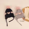 Vinter Baby Hat Pompom Fleece Foder Baby Beanie Spädbarn Bonnet Kids Cap for Girls Boys Bobble Kids Hat för barn 1-4Y 211023